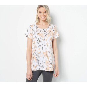 Belle by Kim Gravel Slub Knit Safari Short Sleeve T Shirt XXS Georgia Peach NEW